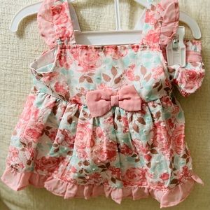 Baby girl dress pink floral